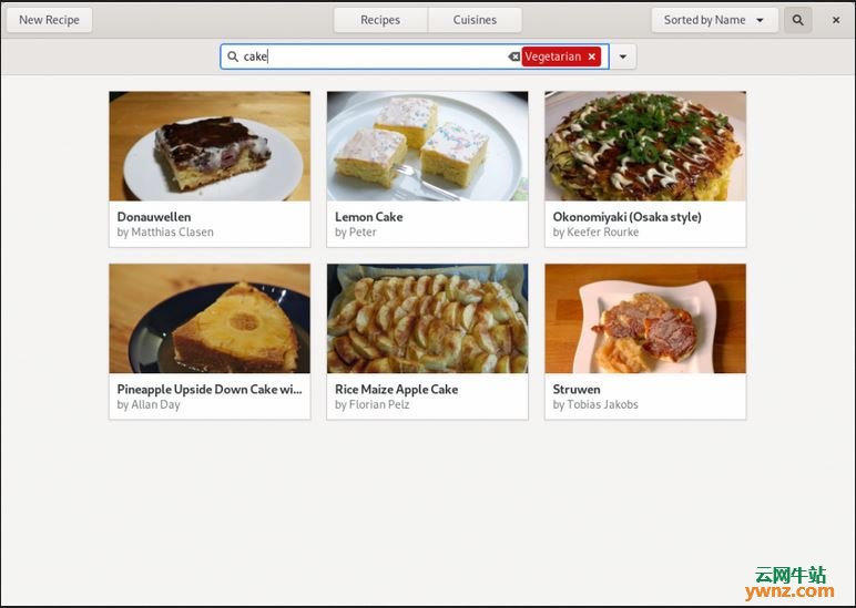 在Fedora系统中安装及使用GNOME Recipes管理食谱