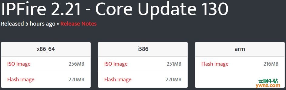 IPFire 2.21 Core Update 130发布下载，修复错误和安全更新