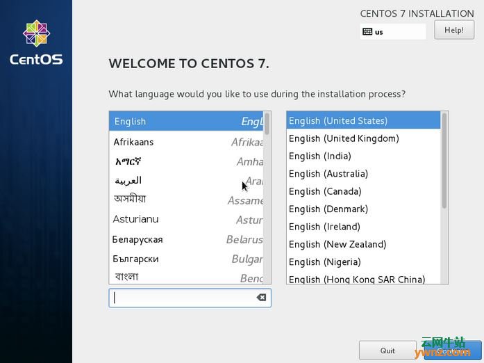 安装CentOS 7.3.1611英文版的图解过程
