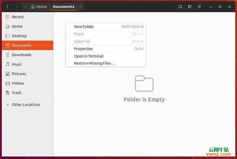 在Ubuntu 18.04系统右键单击上下文菜单中添加新文档选项的方法