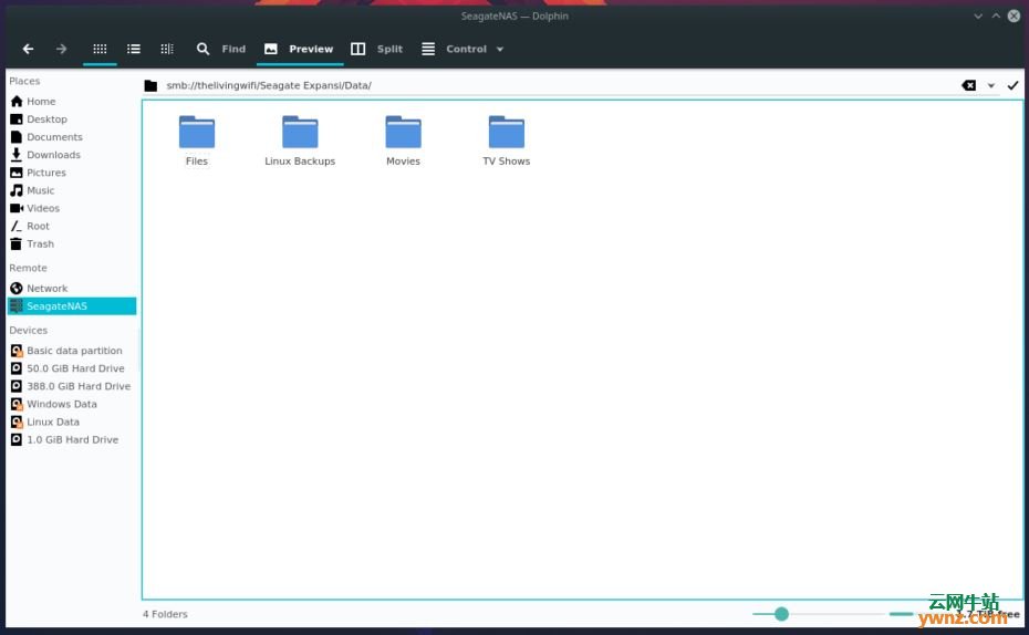 使用KDE Plasma文件管理器（Dolphin）连接到Linux上的服务器