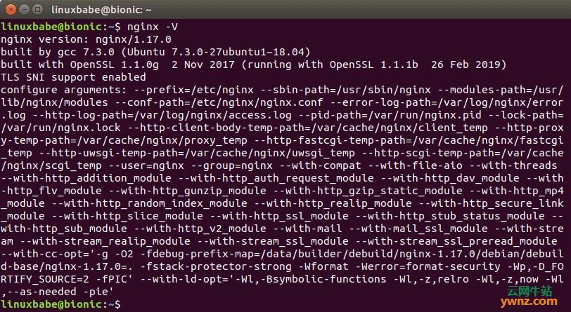 在Ubuntu 18.04/19.04系统上安装Nginx最新版本的方法