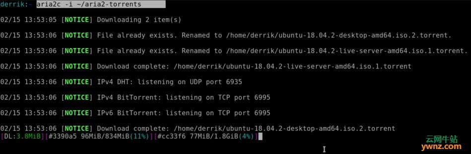 Ubuntu/Debian/Arch Linux/Fedora/OpenSUSE下安装Aria2并使用的方法