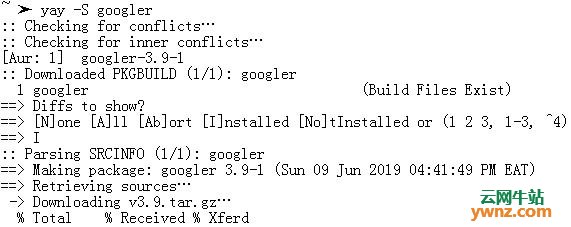 在Linux命令行中安装和使用googler的方法