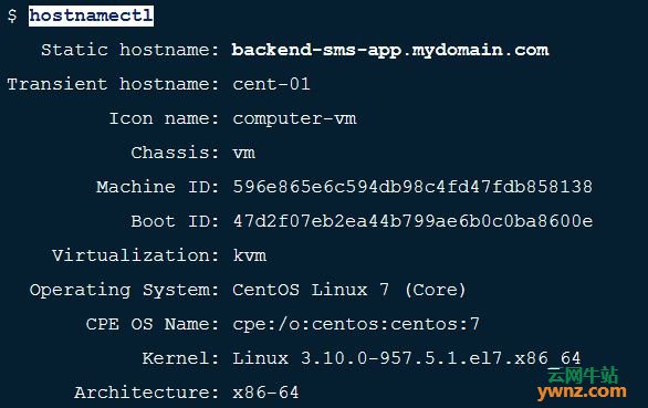 在CentOS 7/8、Fedora 30/29/28上更改主机名（hostname）