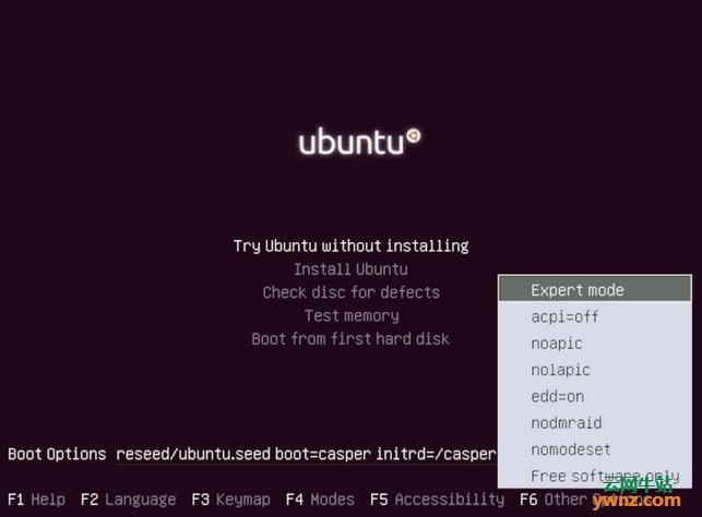 修复因显卡不支持而引起Ubuntu live USB无法启动的问题