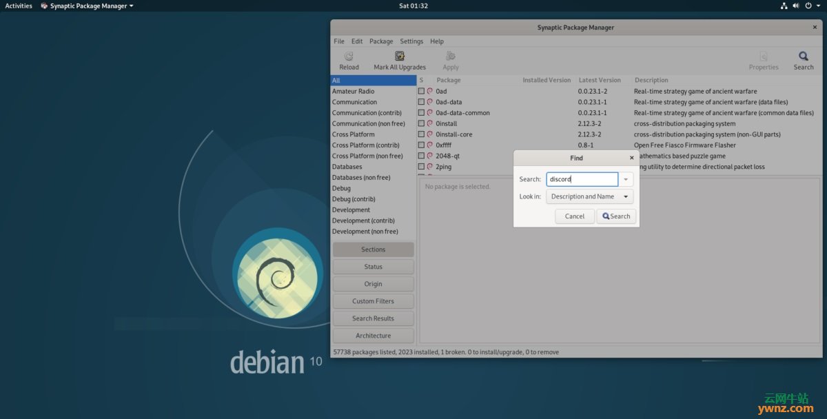 在Debian系统中安装Synaptic和使用Synaptic修复损坏的包