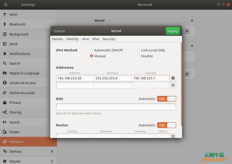 在Ubuntu 18.04 Desktop图形中配置静态和动态IP地址的方法