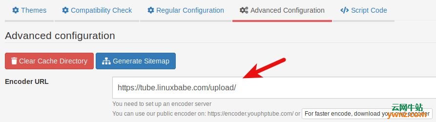 YouPHPTube更改编码器URL，无法加载CSS和JavaScript，选择分辨率的方法