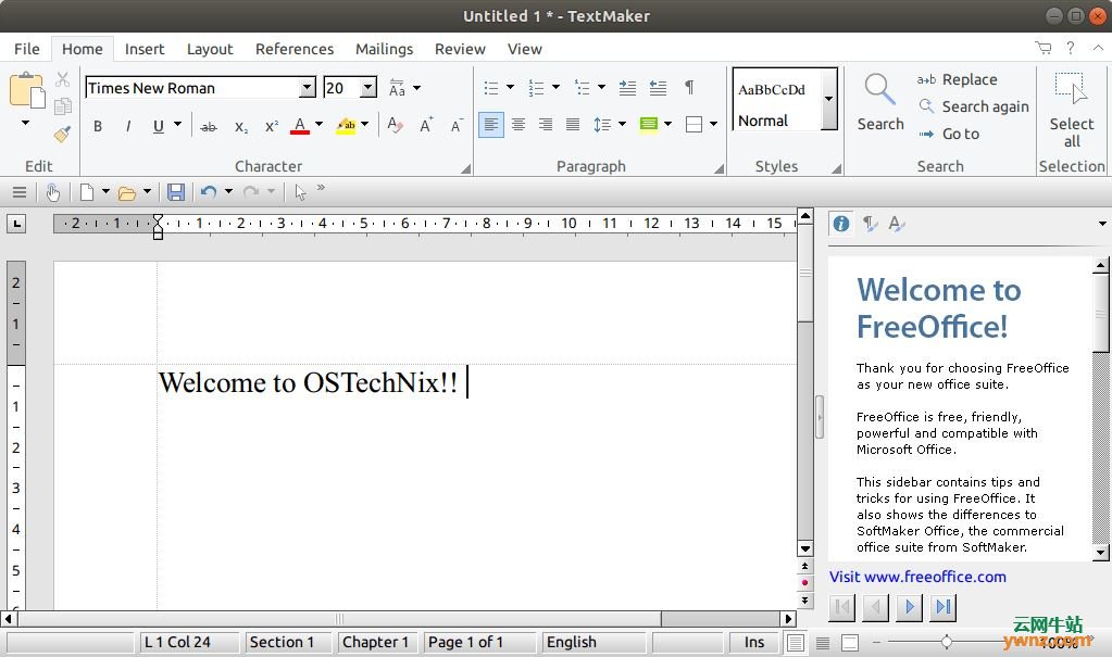 在Linux系统上安装FreeOffice的方法，及其用法
