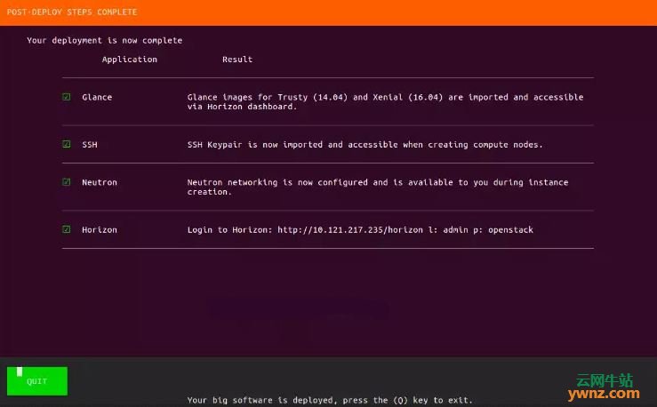 在Ubuntu 18.04上使用conjure-up和LXD以安装单节点OpenStack