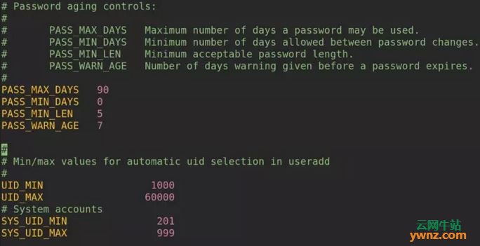 在Linux系统中配置用户密码时效/到期策略