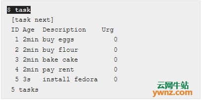 安装及使用Taskwarrior在Fedora上管理任务和项目