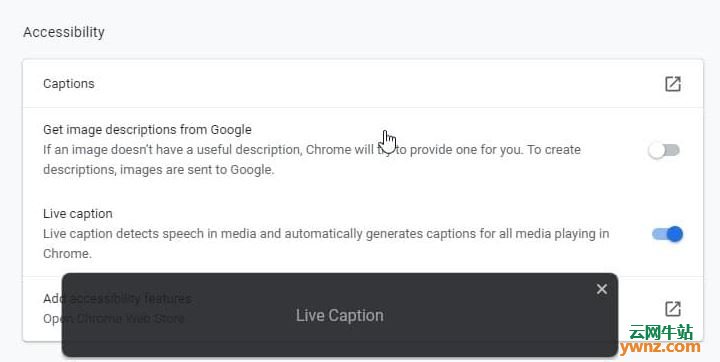 在谷歌Chrome浏览器中开启字幕功能（Live Caption）的方法