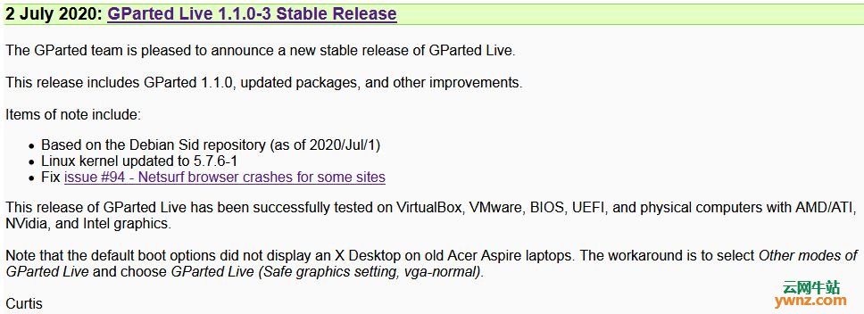 基于Debian Sid存储库的GParted Live 1.1.0-3发布下载