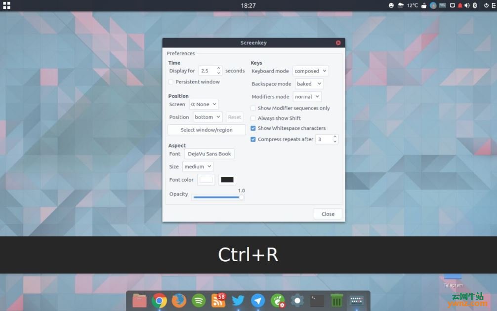在Ubuntu系统上安装Screenkey以在屏幕上显示键盘按键