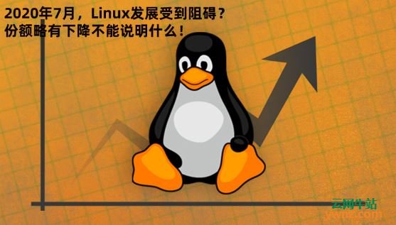 Linux市场份额在2020年7月比上个月略有下降，但幅度不大