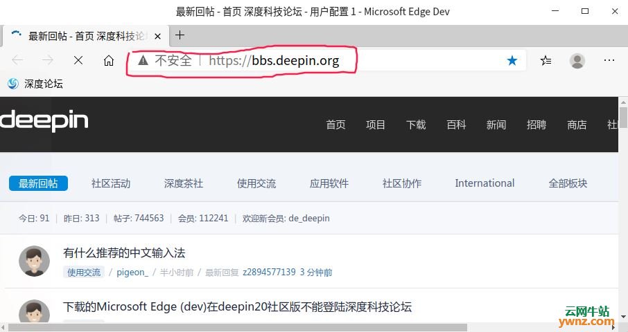 用Microsoft Edge不能登陆Deepin深度科技论坛的解决