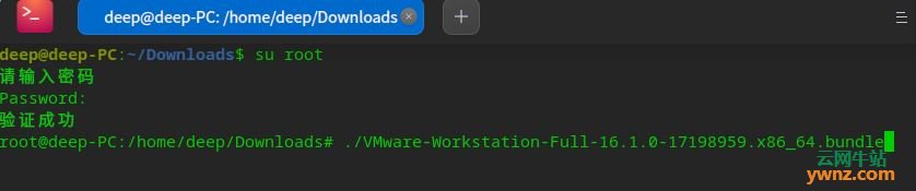 在Deepin 20系统下安装VMware Workstation 16.1.0的方法