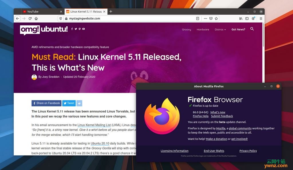 火狐Firefox 86的新特性、修正问题、变化及针对开发者的更新