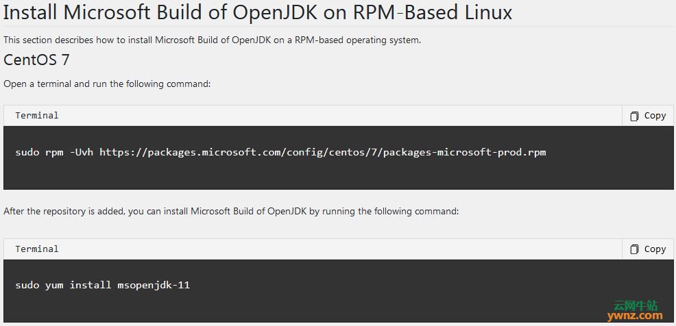 Fedora/OpenSUSE/RHEL/SLES下装Microsoft Build of OpenJDK的说明