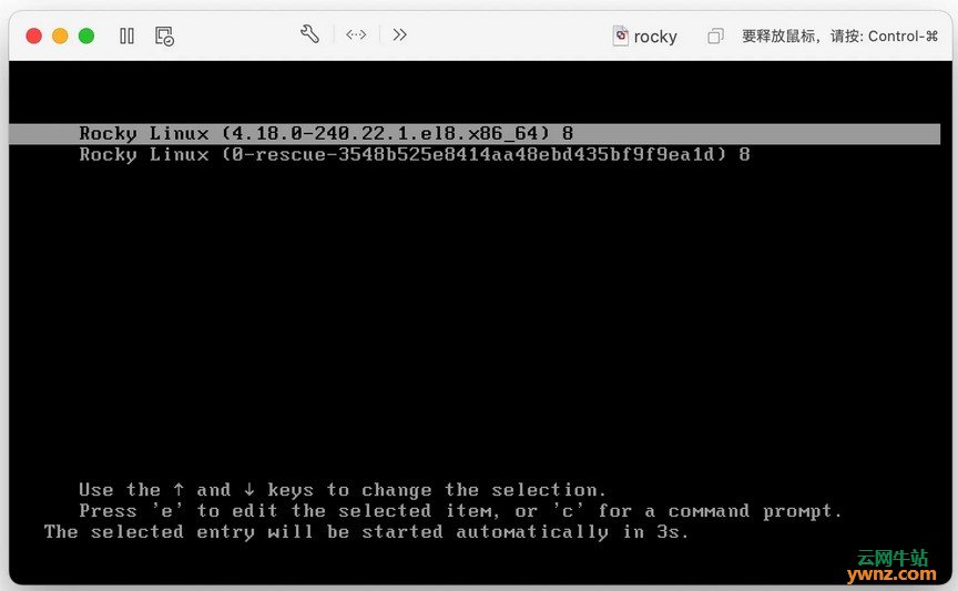安装Rocky Linux 8系统的说明
