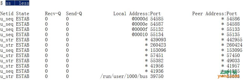 在Linux系统下的ss命令（socket statistics）各种使用示例