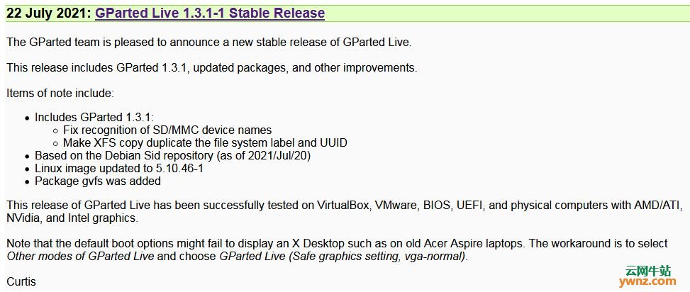 GParted Live 1.3.1-1稳定版发布下载，附更新说明